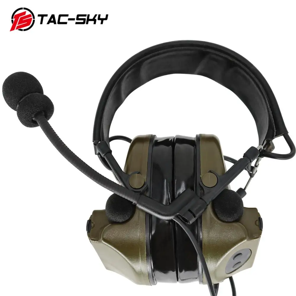 TS TAC-SKY C2 auriculares tácticos con cancelación de ruido para caza al aire libre, protección auditiva, Walkie Talkie COMTA II Headse - imagen 4