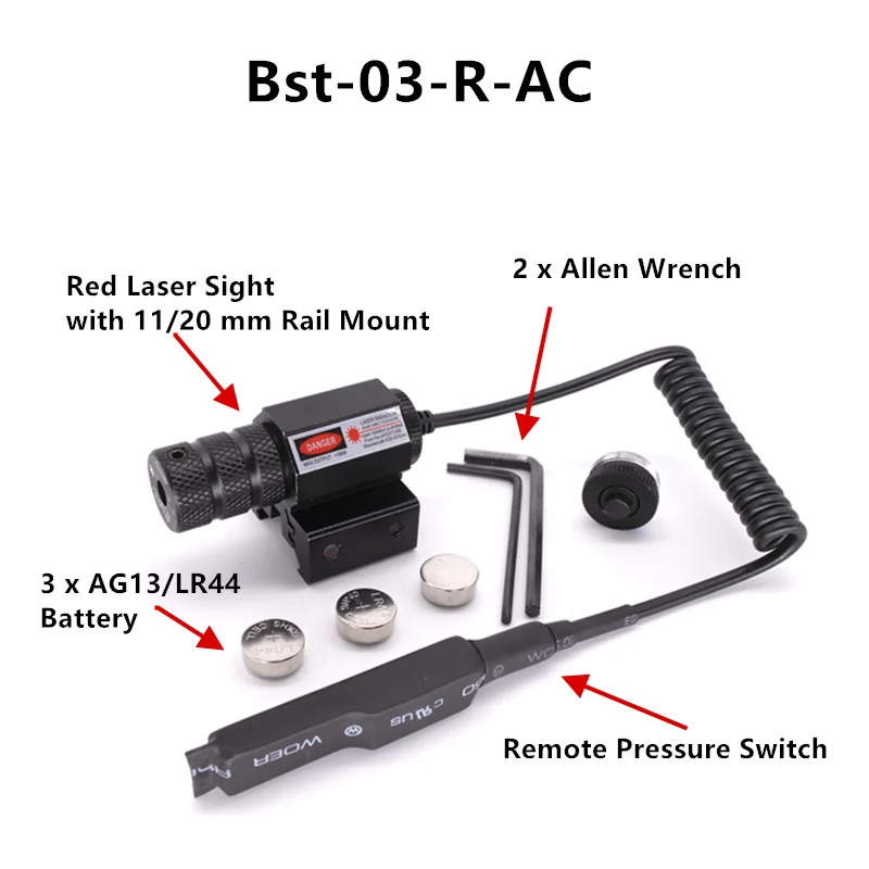 Mini mira láser de punto rojo ajustable de 11 mm y 20 mm - imagen 4