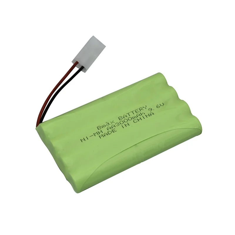 Batería NiMH de 9,6 v y 3000mah + cargador para juguetes Rc, coche, tanque, camión, tren, Robot, barco, pistola AA 9,6 v, paquete de batería recargable Ni-MH - imagen 4