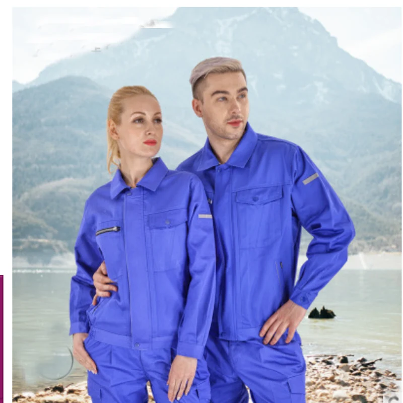 Conjunto de ropa de trabajo para hombre y mujer, trajes de soldadura, reparación de máquinas, monos de gran tamaño, chaqueta protectora de trabajo de seguridad, uniformes de limpieza - imagen 5