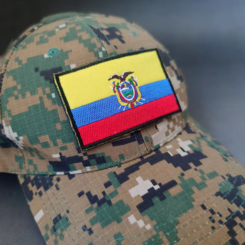 Pegatinas de mochila de Puerto americano Rico, Perú, Bandera de Haiti, bordado, parches de gancho y bucle, accesorios de sombrero táctico al aire libre - imagen 4