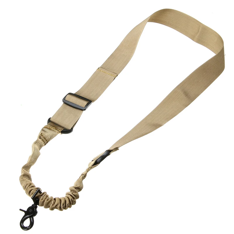 Equipo ajustable táctico pistola Rifle Sling un solo punto Bungee Rifle Gun Sling Correa con gancho cinturón de seguridad - imagen 4