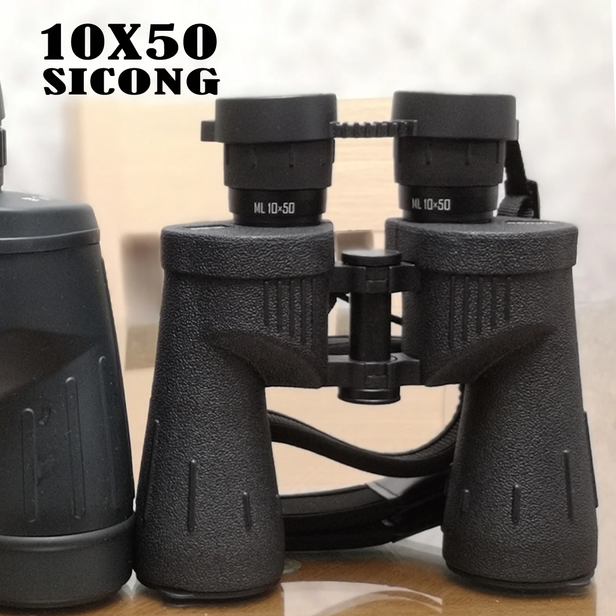 SKWOPTICS Binoculares compactos SICONG para caza, telescopio de techo, binoculares, Bak4, 10x50 - imagen 3