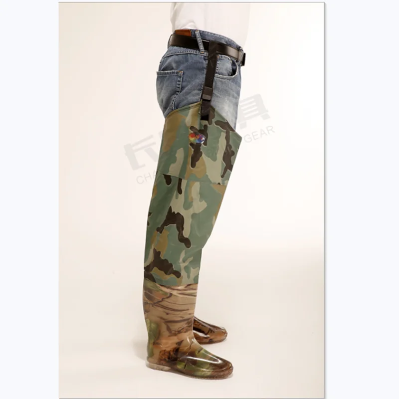 Botas de pesca impermeables antidesgaste, Botas de lluvia antideslizantes, traje para vadear, Botas de lluvia de una pieza, agricultura al aire libre, Eu 36-47 - imagen 2