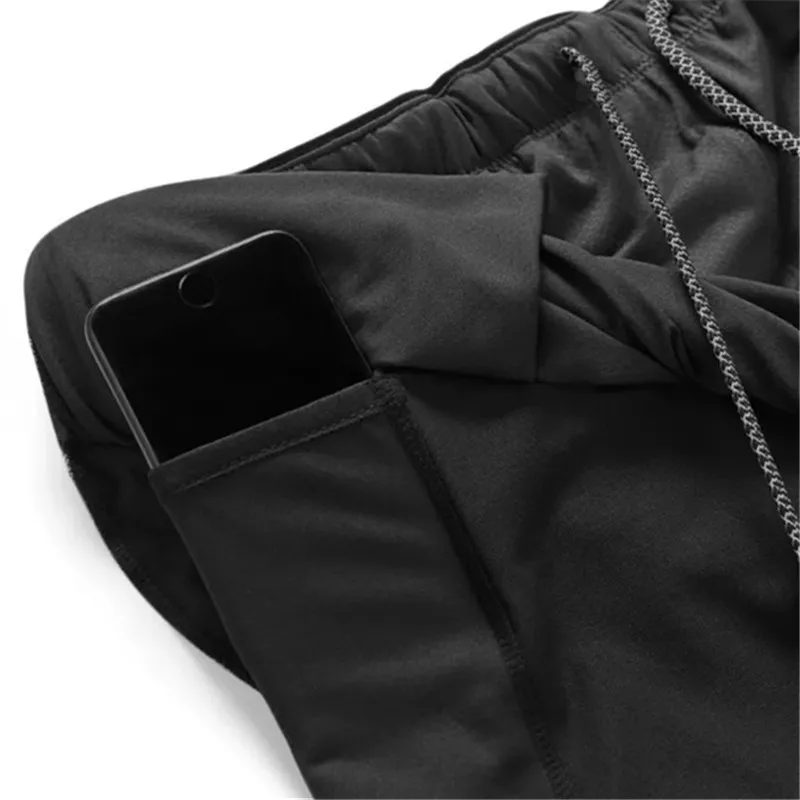 Pantalones cortos deportivos 2 en 1 para hombre, Shorts tácticos de camuflaje, secado rápido, transpirables, al aire libre para senderismo, Verano - imagen 5