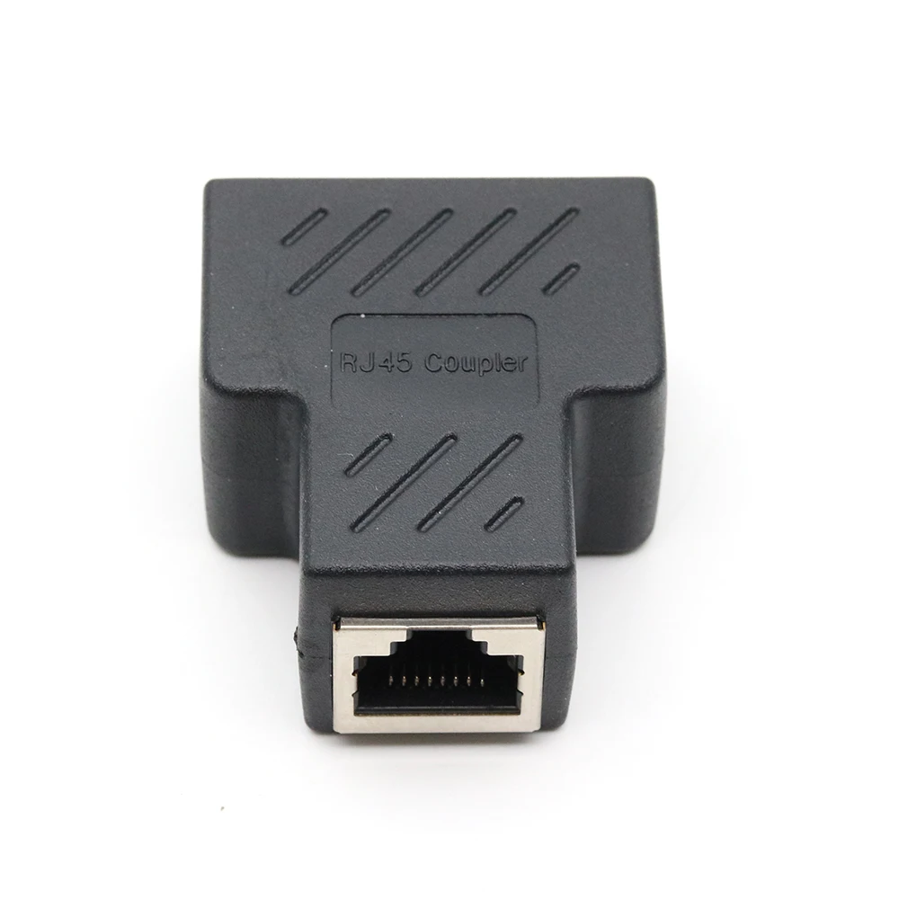 Xintylink conector divisor hembra rj45 de 1 a 2 vías lan rg rj 45 cat6 cat5e cat5 stp adaptador de cable de red ethernet blindado - imagen 3