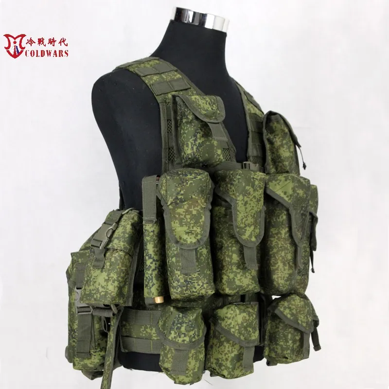 Chaleco de entrenamiento de paintball para hombre, bolsa molle para exteriores, color verde, ruso, 6sh117 - imagen 4