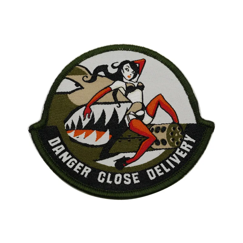 Peligro cerrado entrega PINUP pin up chica A-10 piloto ejército ARID COLOR HOOK LOOP parche insignia para mochila chaqueta - imagen 2
