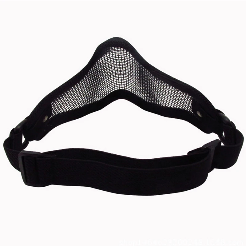 Máscara táctica Airsoft para caza al aire libre, máscara protectora de malla de alambre de Metal, pistola BB, accesorios de Paintball - imagen 5