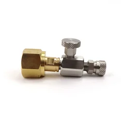 Adaptador CO2 HPA DIN CGA320 para buceo con acoplador rápido 8mm