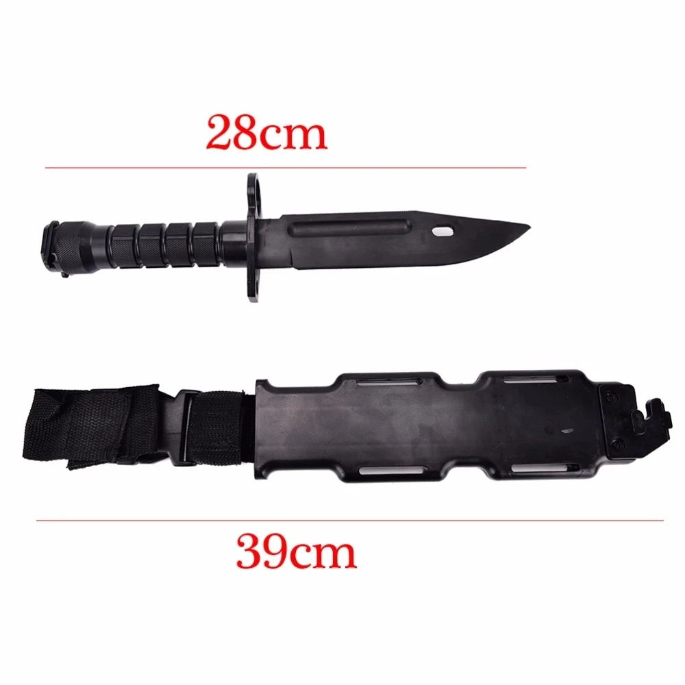 Espada de entrenamiento táctico M9, cuchillo de plástico para Cosplay, utilería de película de guerra, juego de guerra, práctica de caza, decoración, cuchillo de goma - imagen 3