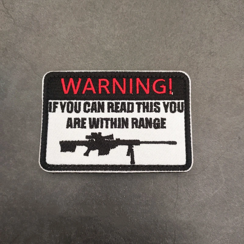 Parches bordados de advertencia ALERT 99.99,9, emblema táctico, insignia de combate, cuidado para ropa, chaqueta, camisa decorativa - imagen 4