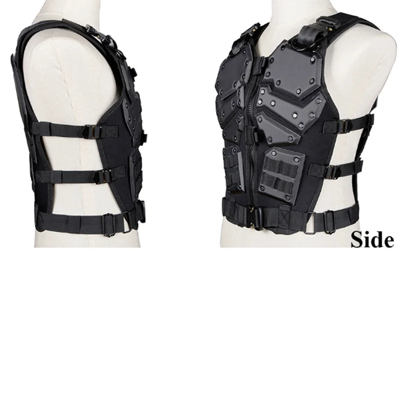 L58 W42cm chaleco táctico TF3 ajustable EVA Warrior, armadura corporal de alta velocidad, caza, Paintball, chaleco protector para caza al aire libre - imagen 5