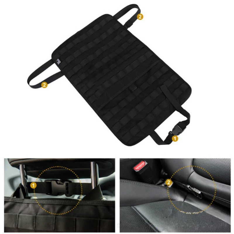 caza accesorios Bolsa de caza táctico MOLLE bolsa organizador de asiento trasero de coche bolsa de almacenamiento funda de asiento panel para vehículos funda protectora para asiento de coche - imagen 4