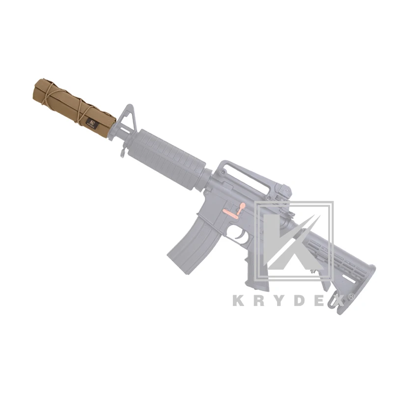 KRYDEX-funda protectora de silenciador táctico, accesorio Protector de silenciador de nailon para Surefire FA762K, 18CM - imagen 5