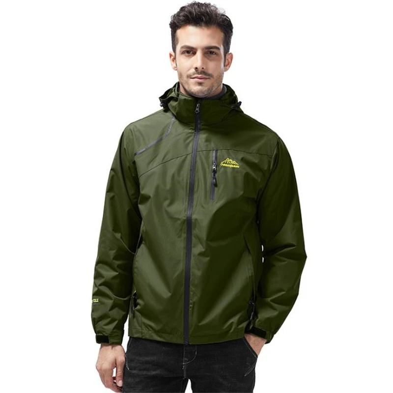 Cortavientos impermeable para hombre y mujer, chaqueta deportiva con capucha para exteriores, abrigo informal para Trekking, escalada y senderismo - imagen 5