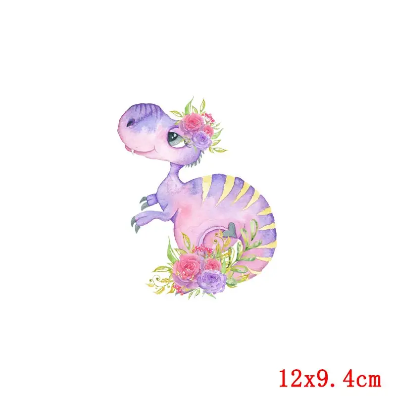 Pegatinas divertidas de dinosaurio para planchar, parches de transferencia térmica para ropa - imagen 3