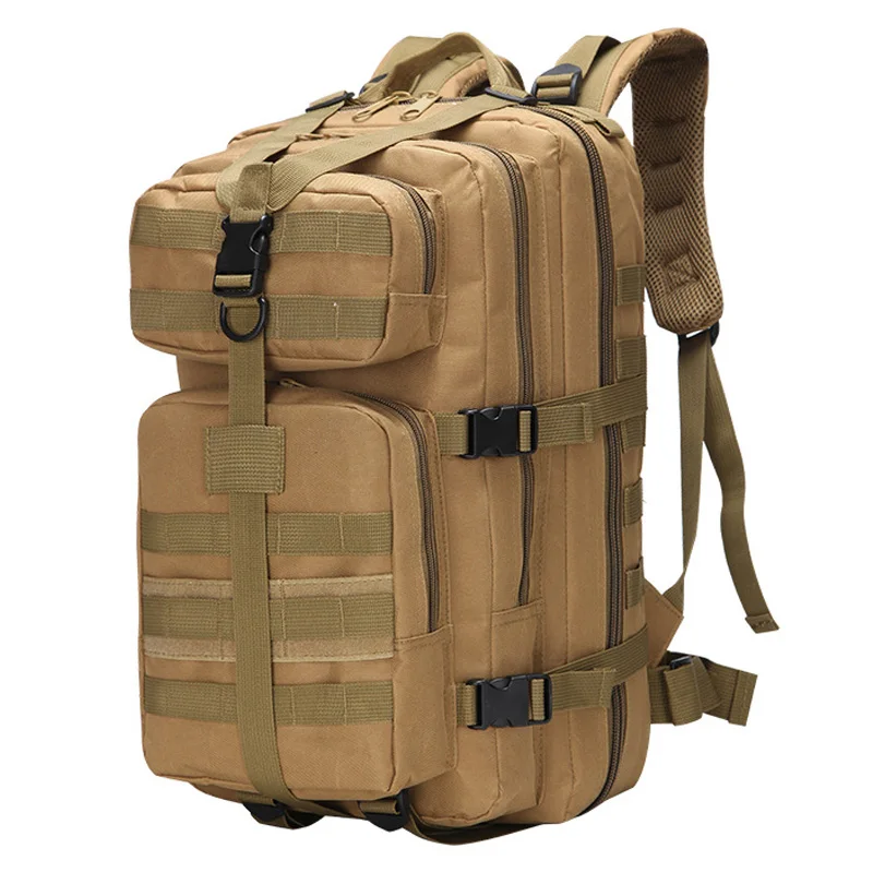 Mochila táctica para hombre, bolsa de viaje de nailon impermeable, Molle, para escalada, senderismo, caza, pequeña bolsa de viaje con Velcro, 35L - imagen 3