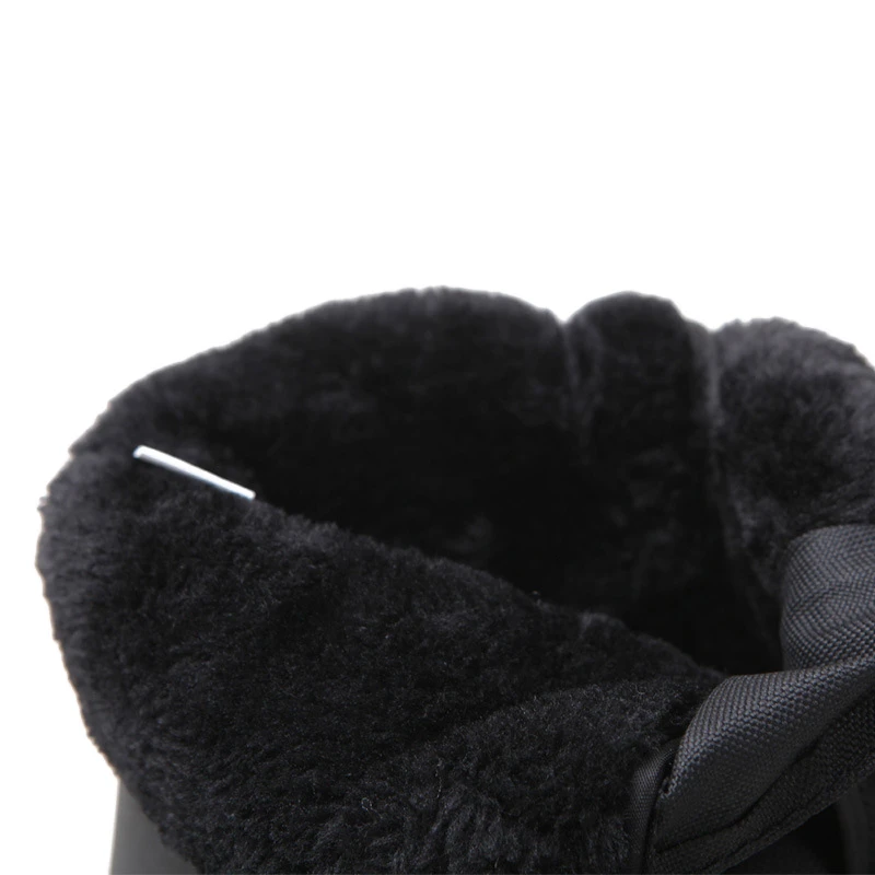 Botas de nieve impermeables antideslizantes para hombre, zapatos de algodón antideslizantes, térmicos, de terciopelo, cálidos, para esquí al aire libre, pesca y senderismo, Invierno - imagen 4