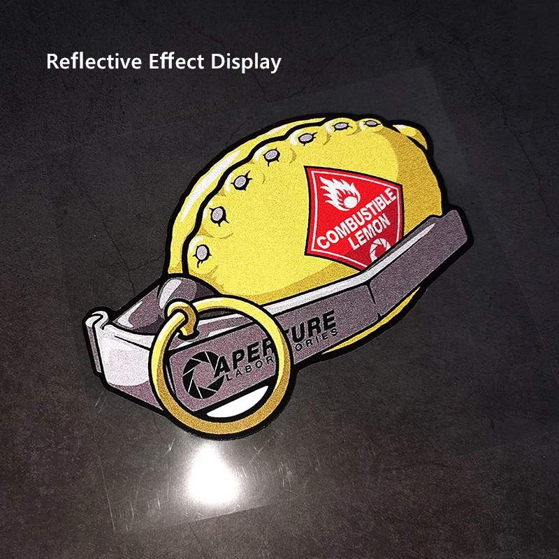Pegatinas de dibujos animados para ventana de coche, impermeables, reflectantes, eléctricas, motocicletas, calcomanías decorativas DIY, carrocería de limón Combustible - imagen 2