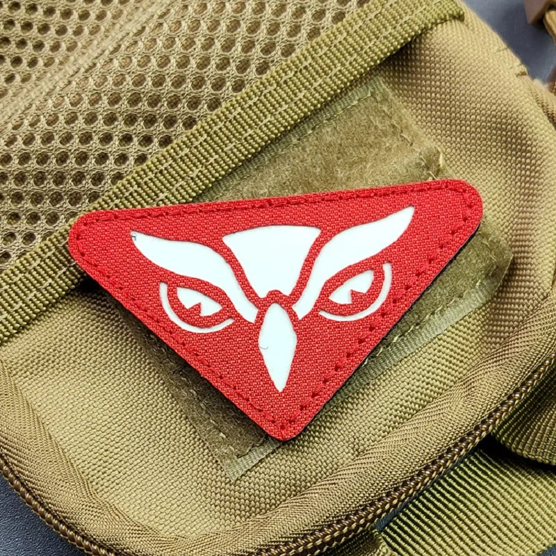 Parche de búho de nailon luminoso Hawkeye, insignia de Animal reflectante de capítulo táctico para ropa, bolsa, chaqueta, accesorios de ropa - imagen 2