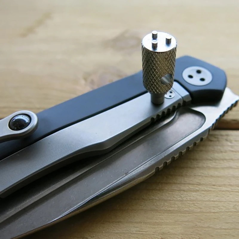 Cuchillo plegable de acero inoxidable, destornillador, herramienta de extracción de tornillos para Microtec MT WildBoar ANAX, llave de mango de husillo, 1 unidad - imagen 5