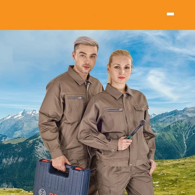 Mono de trabajo para hombre y mujer, uniformes de trabajo, monos reflectantes de otoño e invierno, taller de coche de soldadura, mecánico, conjunto de ropa de talla grande - imagen 5