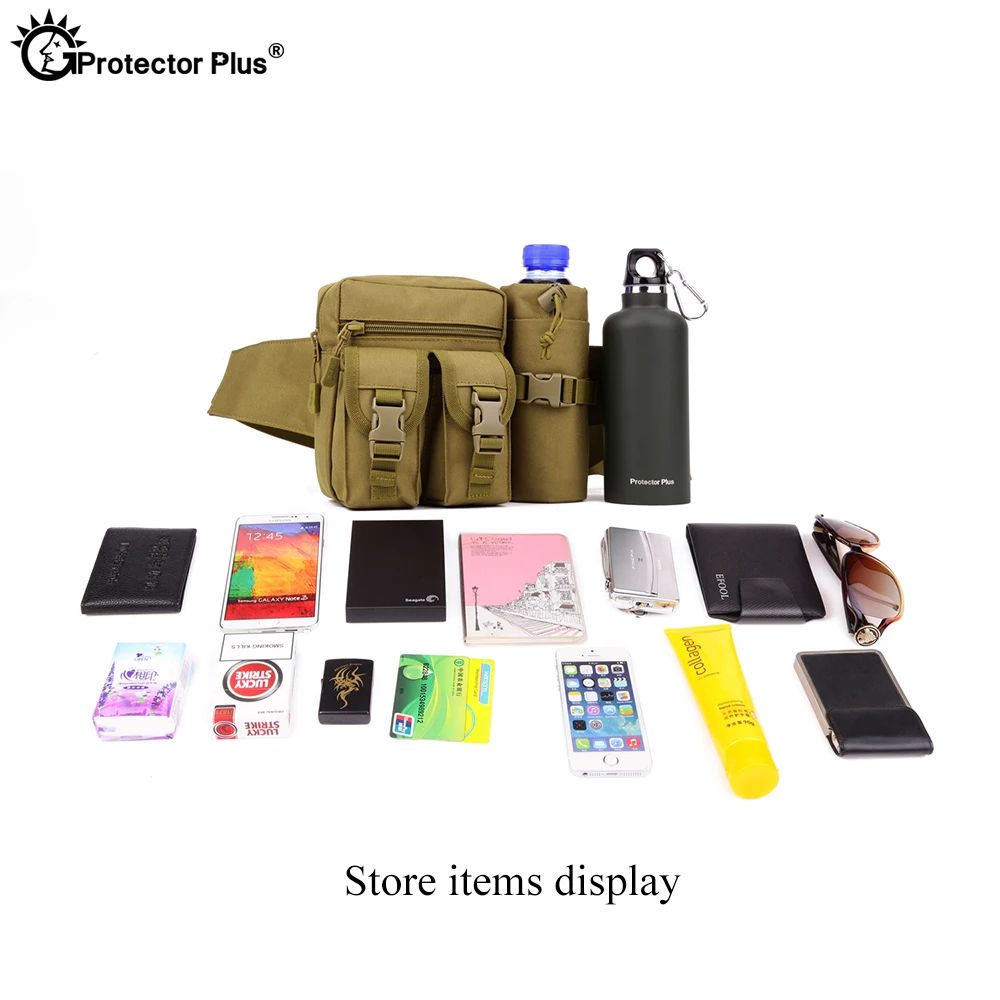 PROTECTOR PLUS táctico para botella de agua, riñonera militar para deportes al aire libre, Camping, viaje, impermeable, bolsa de nailon 900D con bolsa de agua - imagen 3