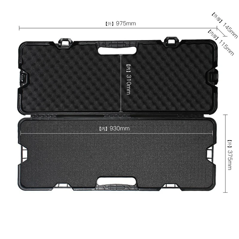 Caja de Seguridad para Rifle de caza, caja de arco y flecha de entrenamiento táctico, caja de cámara de cara dura, caja de herramientas de seguridad táctica de plástico para exteriores - imagen 2