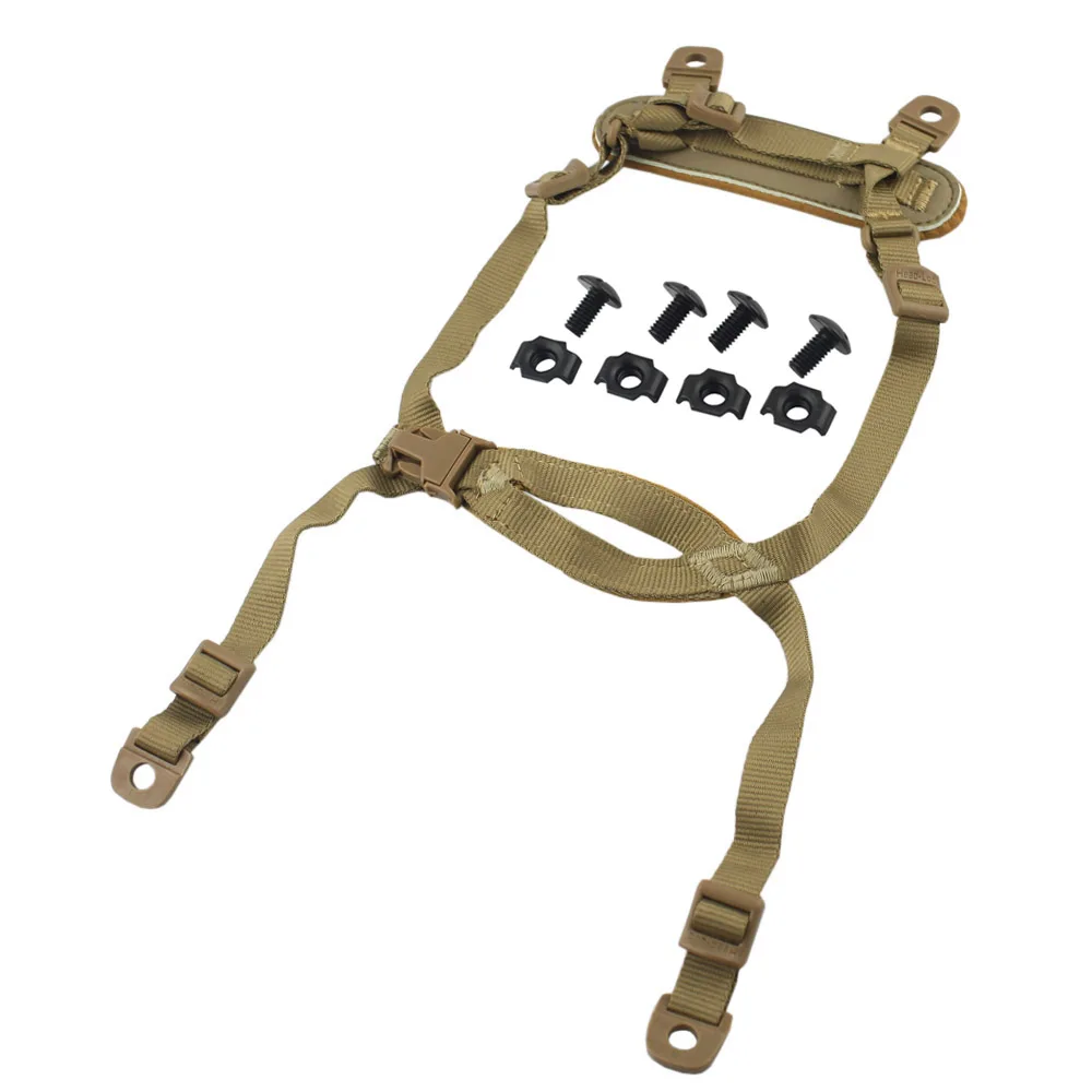 VULPO Tactical MICH ACH sistema DE retención DE casco, suspensión h-nape, correa, accesorios para casco BK DE - imagen 2