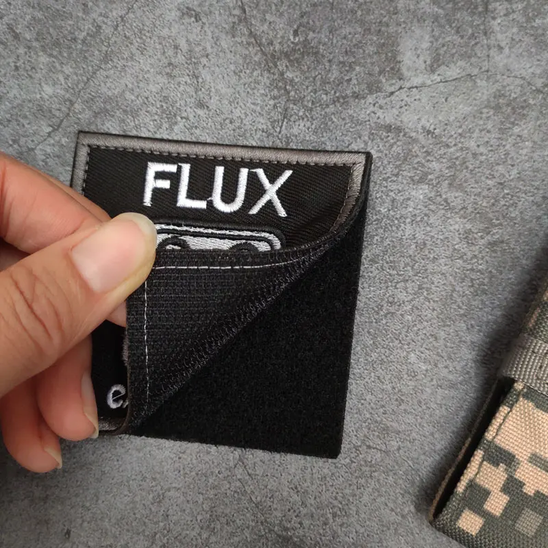 Condensador de flujo de espalda a futuro, parches bordados, insignia táctica para ropa, mochila, chaleco, apliques DIY - imagen 3