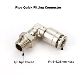 Manguera macro para paintball y airsoft con codo 90, 1/4" y 1/8 NPT