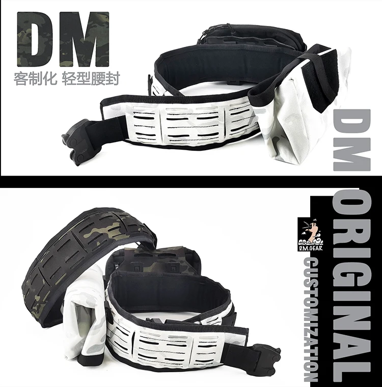 Cinturón y cinturilla de camuflaje CS para deportes al aire libre, ligero, corte láser - imagen 4