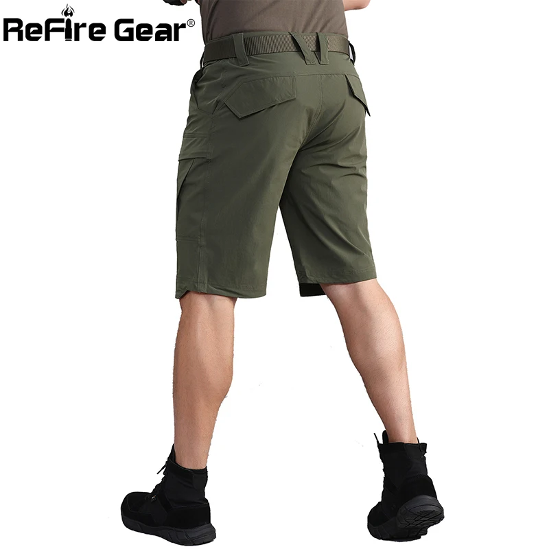 ReFire Gear-pantalones cortos tácticos para hombre, Shorts militares del Ejército, impermeables, secado rápido, informales, multibolsillos, Verano - imagen 5
