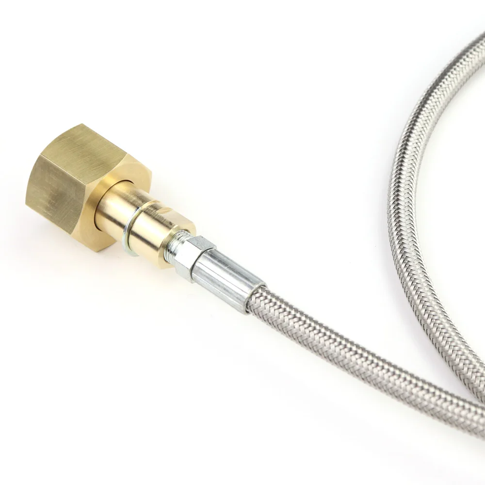 Adaptador de estación de llenado de CO2 de doble válvula, accesorio de lujo con manómetro, manguera de alta presión de 36 pulgadas, a W21.8-14 W21.8-14, nuevo - imagen 3