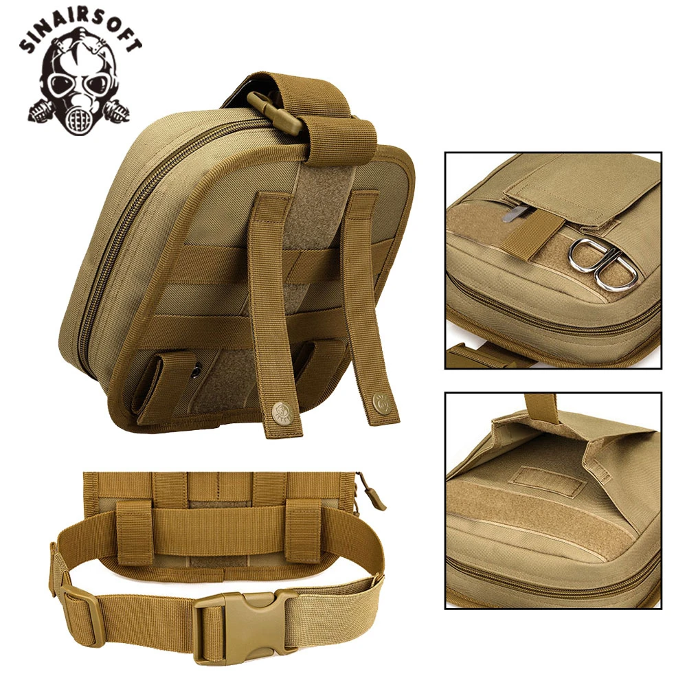 West-bolsa militar para pierna al aire libre, sistema Molle táctico impermeable, conjunto de primeros auxilios, bolsa médica, caza, senderismo, bolsas de Trekking - imagen 5