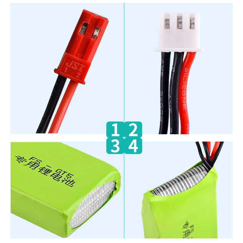Nueva batería lipo de 7,4 V y 1500mAh para transmisor Flysky FS-GT5, piezas de modelos RC, accesorios de juguetes, batería de litio recargable de 7,4 v - imagen 4
