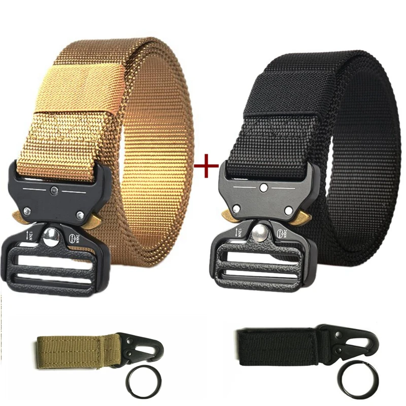 Cinturón táctico de 3,8 cm para hombre, correas de alta resistencia, cinturones ajustables de nailon de estilo militar - imagen 2