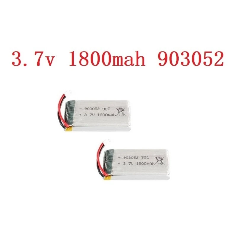 1/2/5/10 Uds 3,7 v 1800mAh batería recargable para SYMA X5SW X5 X5S X5C M18 H5P KY601S 903052   Batería Lipo de 3,7 V con enchufe XH2.54 - imagen 3