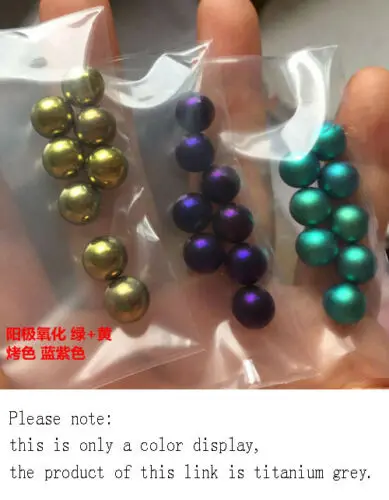 5 cuentas redondas de titanio DIY con agujeros, pulsera, collar, cuentas de Buda - imagen 4