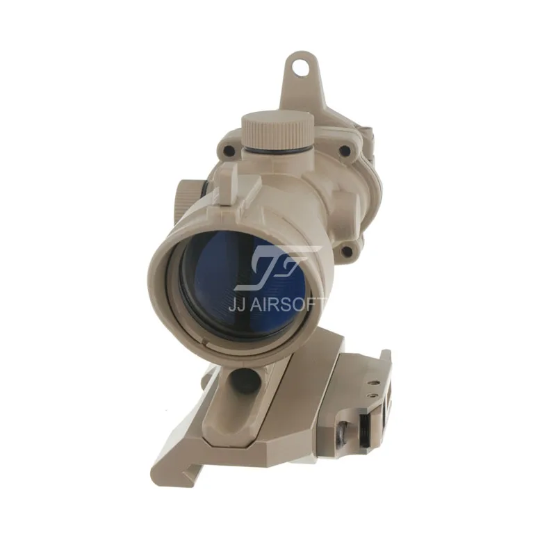 JJ Airsoft ACOG estilo 4x32 alcance con Killflash/Killflash Kill Flash , AC12033 estilo Bobro de liberación rápida/montaje QD (negro) - imagen 5