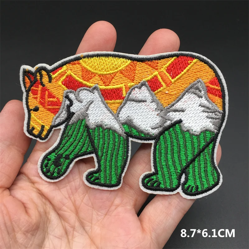 Parches bordados de olas oceánicas para ropa, parches de hierro de Van Gogh para ropa, insignias a rayas, pegatinas de costura Diy - imagen 5