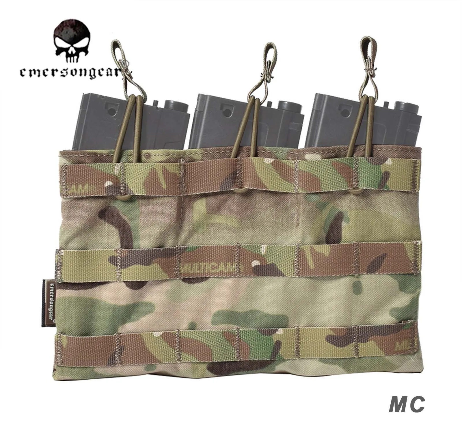 Emersongear Triple Open Top revista bolsa táctica combate Molle MAG bolsa 5,56 EM6356 - imagen 3