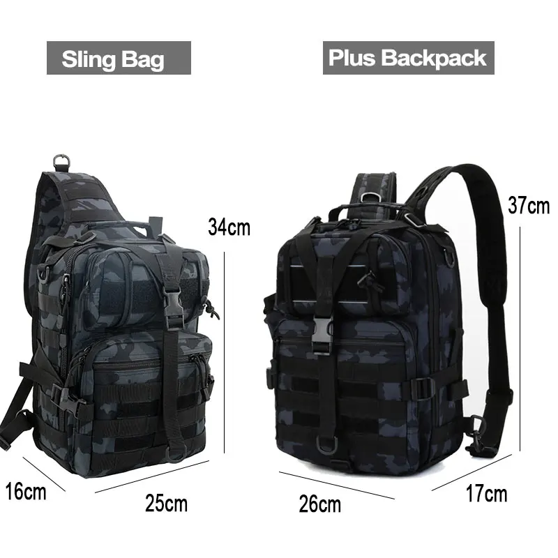 Bolsa de asalto táctica de 20L, mochila militar Molle para pesca, senderismo al aire libre, Camping, caza, bolsa de viaje XA1A - imagen 4