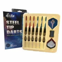 Juego de dardos profesionales steel tip 23g – Set con diana y funda