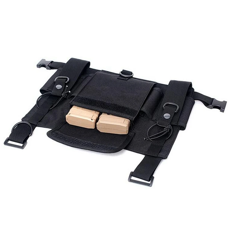 Bolso de pecho táctico Unisex, aparejo de pecho Simple funcional de caza, chaleco de Hip Hop de moda, bolsa de chaleco tipo bala negra - imagen 5