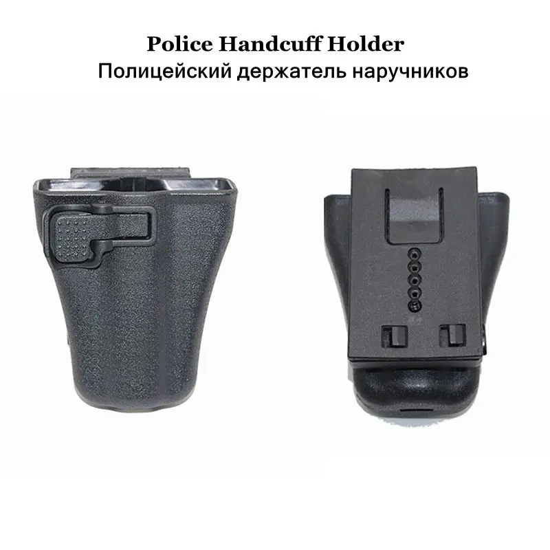 Funda para esposas estándar de policía táctica, funda para puños, grilletes de polímero, equipo profesional, cinturón, funda, soporte para cintura