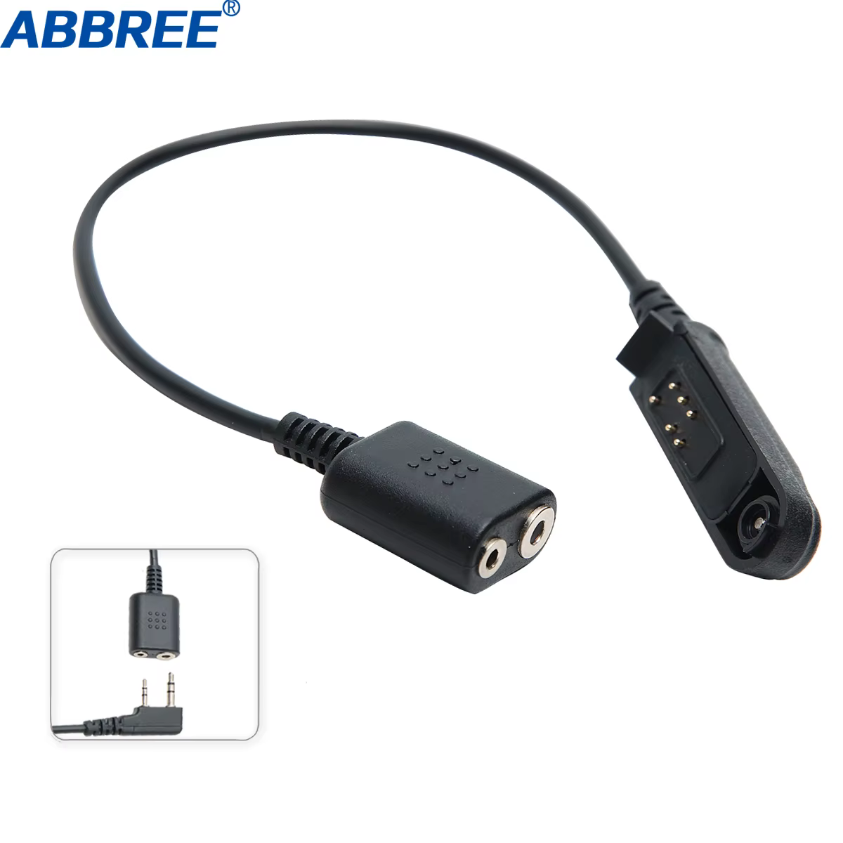 Baofeng UV-9R Plus Cable Adaptador Auriculares Dos Pines Micrófono - imagen 2