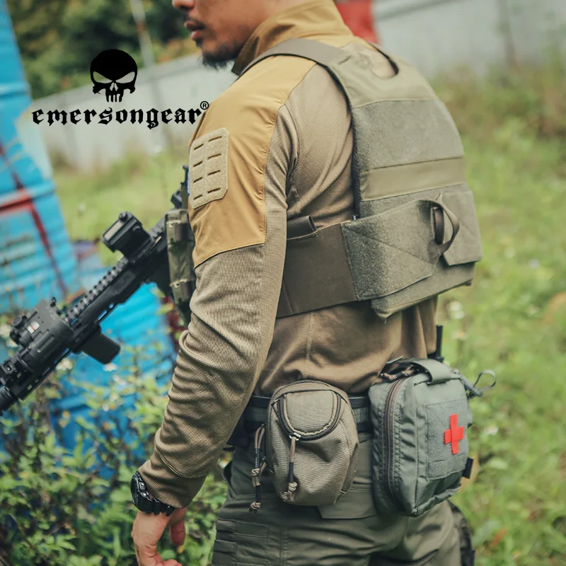 EMERSONGEAR etiqueta azul táctica UMP Frogmen camiseta caza Airsoft senderismo camuflaje empalme camisas de combate manga larga - imagen 5