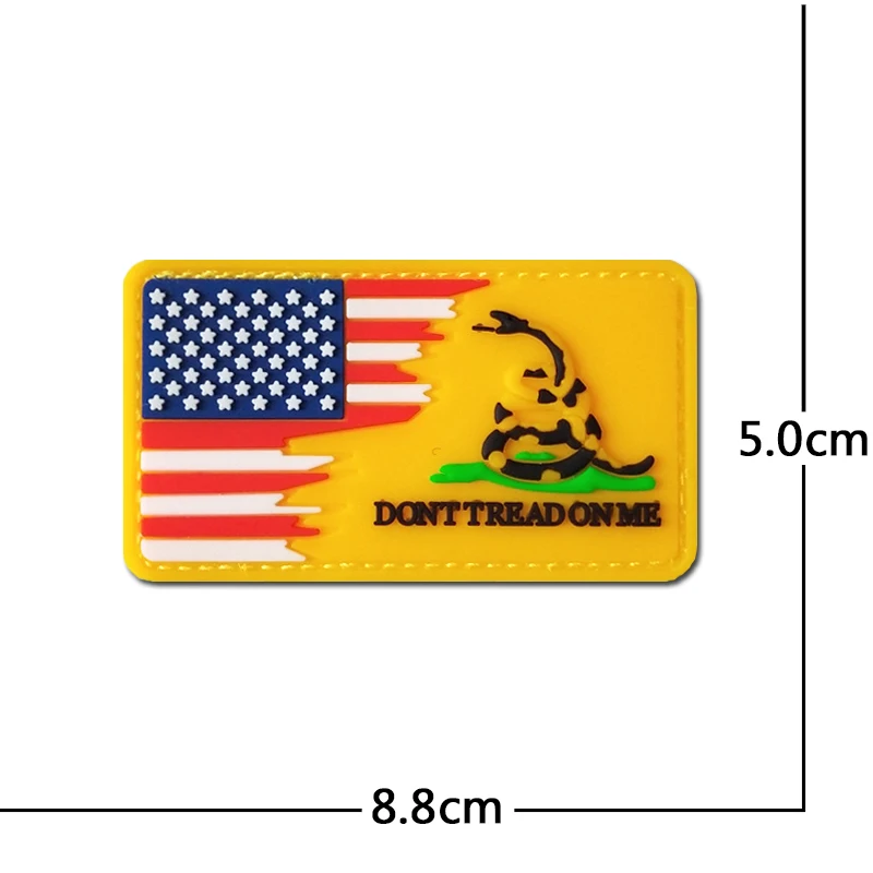 Insignia PVC Serpiente Dont Tread On Me - Montaje en diferentes superficies